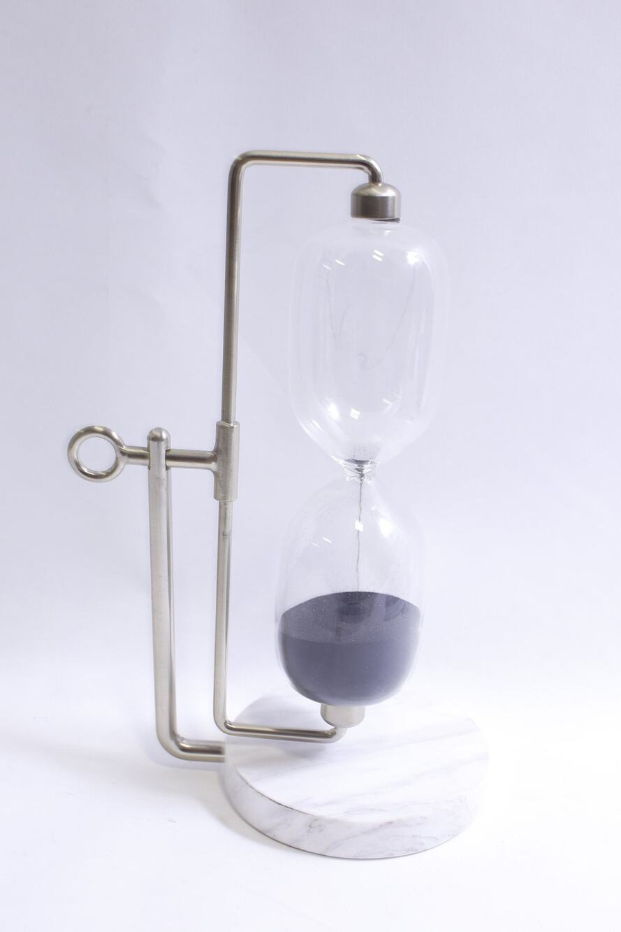 Target Brand Turning Office Hourglass, Marble, Metal - 230826-DISH 475
